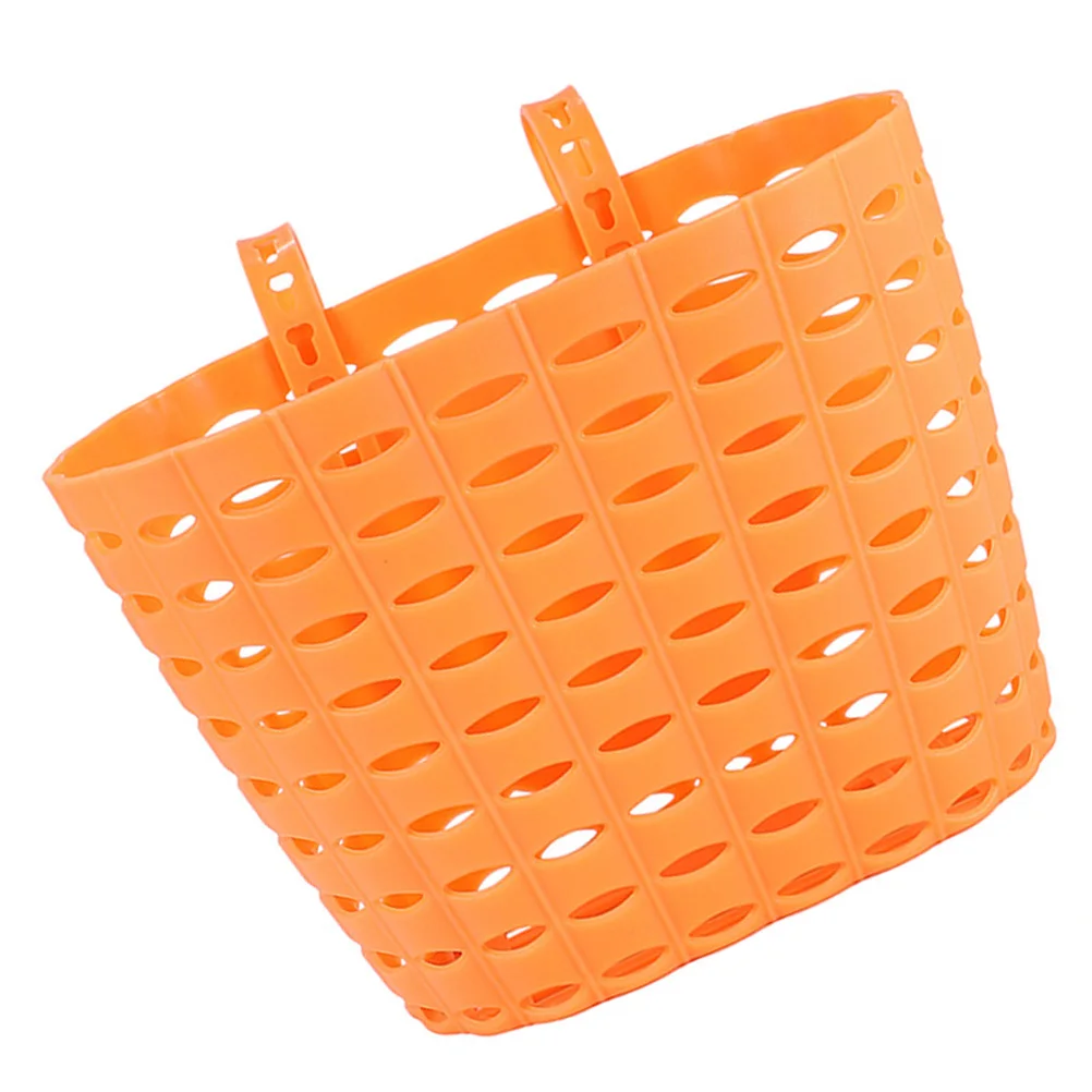 1 set 1 Set Of Bicycle Front Basket For Kids Scooter Durable Plastic Handlebar Basket Orange, Woven Bike Storage Basket, Scooter