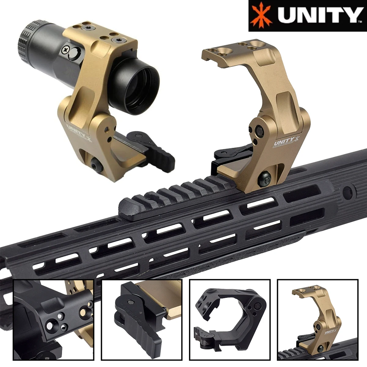 

Tactical Unity Mount Quick Base 3X Bracket Magnifier Mount Fit G33 G43 G45 2.26"2.91"Optical Height Sight Scope Mounts
