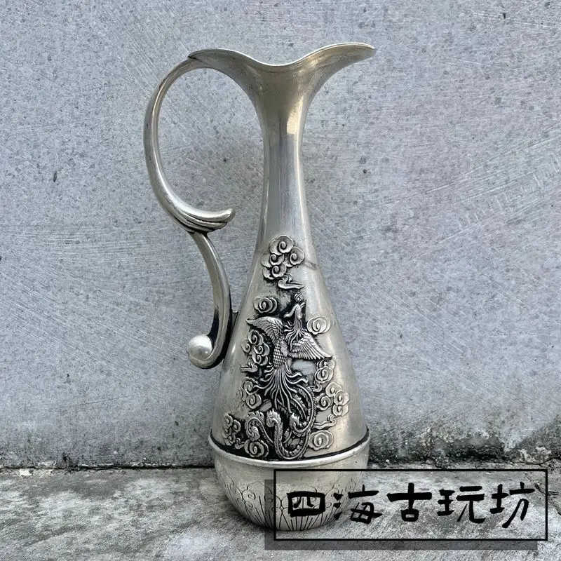 Embossed dragon Wine Pot Ornament Decoration Tea Pet Figurines Desk Decor Accessories