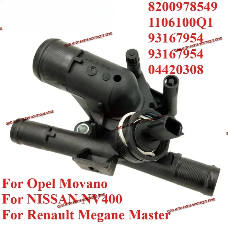 81℃ Engine Coolant Thermostat Assembly 8200978549 1106100Q1K 93167954 4420308 For Opel Movano NISSAN NV400 Renault Megane Master