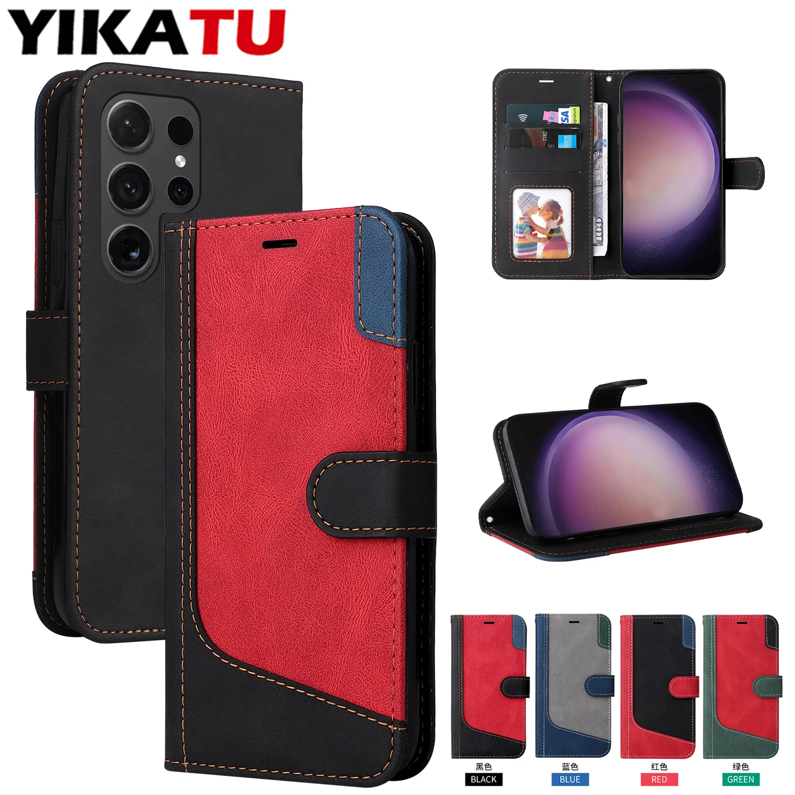 Чехол-кошелек с защитой от кражи для Samsung Galaxy J610F J530 J510 J415 J330 J310 J120 J7 J6 J5 Prime J4 Plus J3 J1 2016 Слот для карт