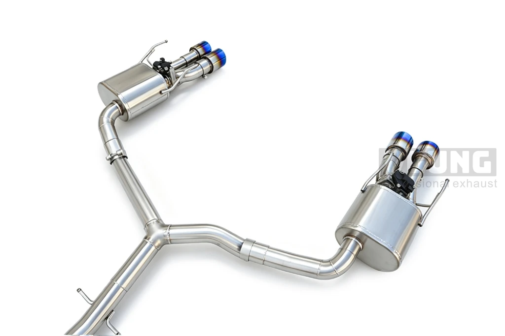 Bilateral four outlet pointed valve exhaust for Toyota MARK X (2.5/3.0 )  2006-2016 stainless steel with valve control exhaust,