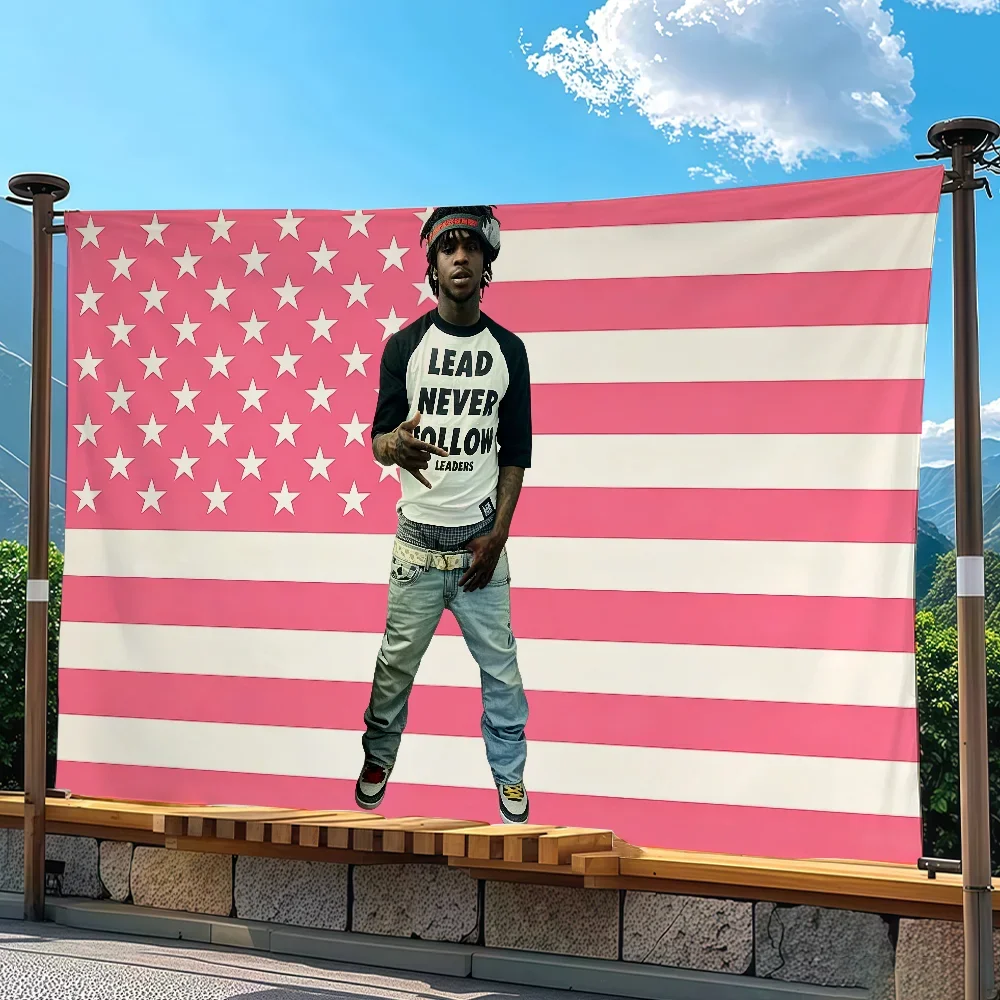 Singer Chief Keef Flag Tapestry Outdoor Party Bedroom Living Room Dormitory Decorative Themed Wall Hanging Banner Gift