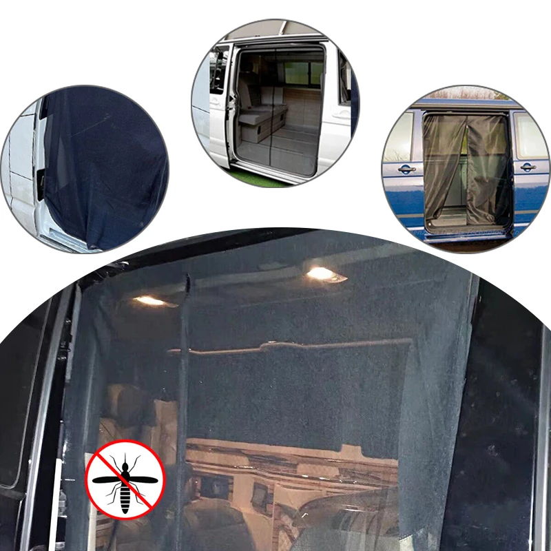 FÜR VW T5 T6 Schiebetür Magnetische Insekten Moskito Schattierung Fliegen Bildschirm Net für Camper Auto Fahrzeug Innen Zubehör – Detail 7