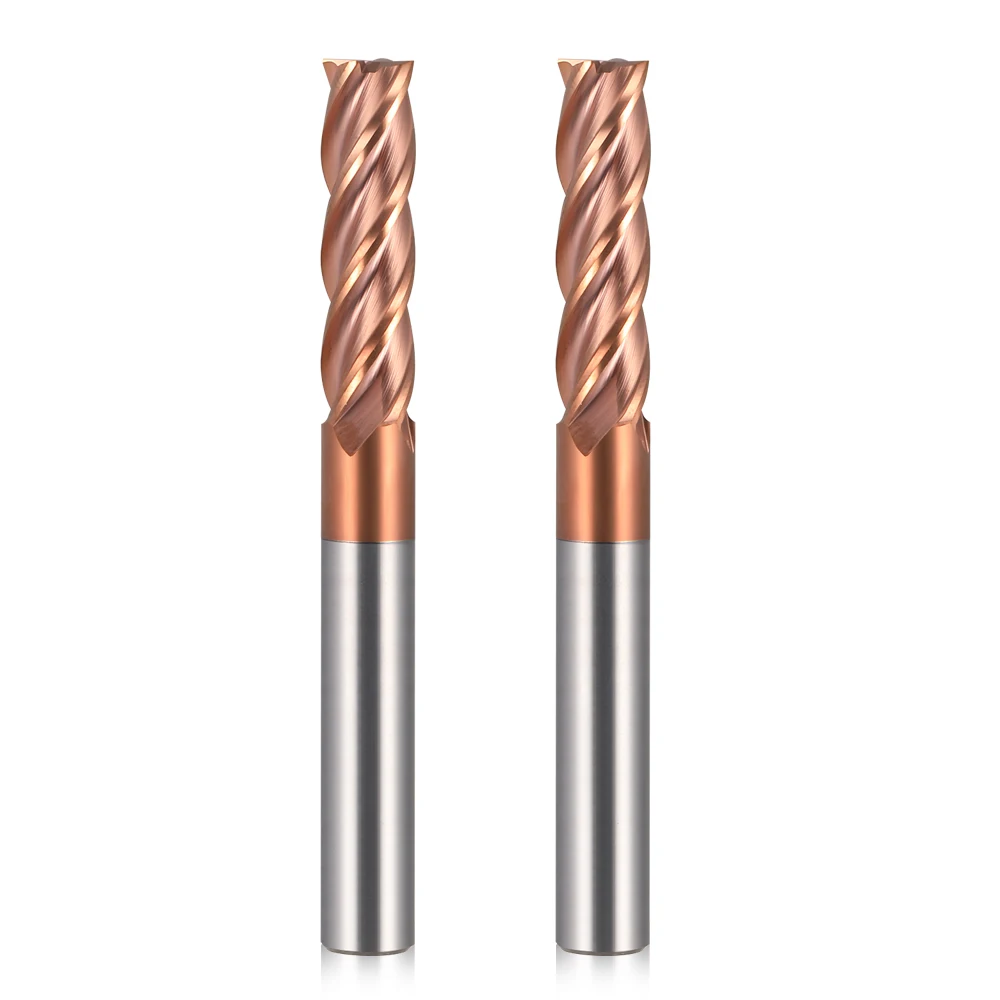 1 pz HRC55 1-20mm quattro flauti fresa in metallo duro integrale ALTiN Coat, frese CNC per il taglio di metalli 4mm 6mm 8mm 10mm 12mm