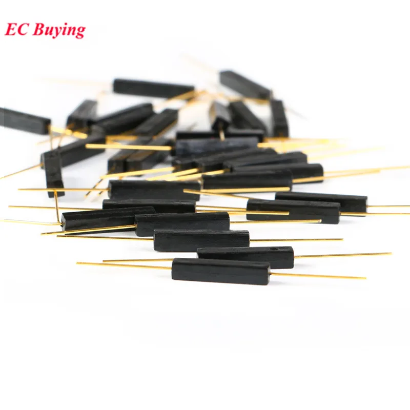 100pcs/1pc GPS-14A 2*14mm Normally Open Reed Switch 14mm Magnetic Control Switch Anti Vibration NO Sensor Plastic Type