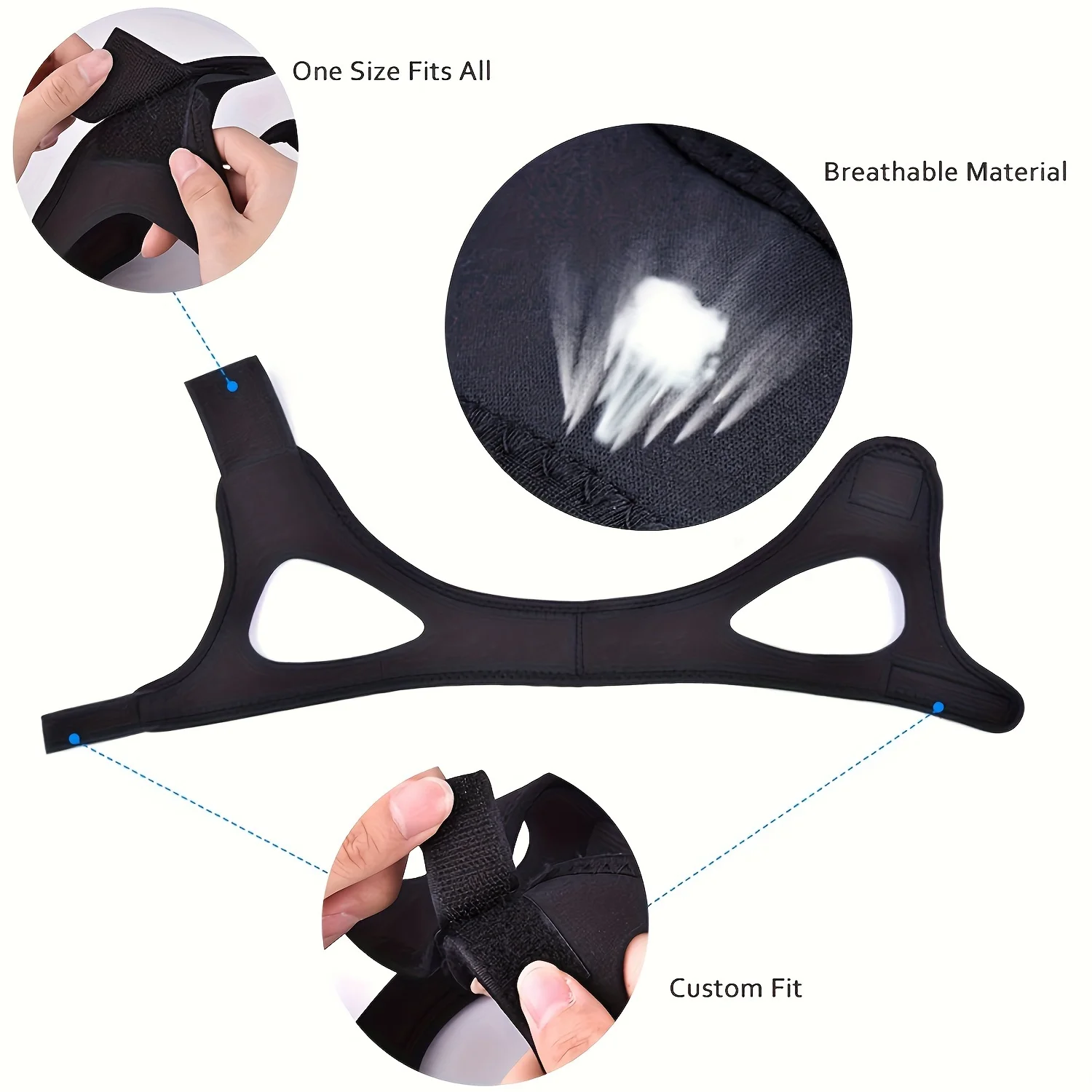 1pc  - Advanced Anti-Snoring Technology with Adjustable Jaw and Chin Support System for Effective Snore Stopping Solution - Sing