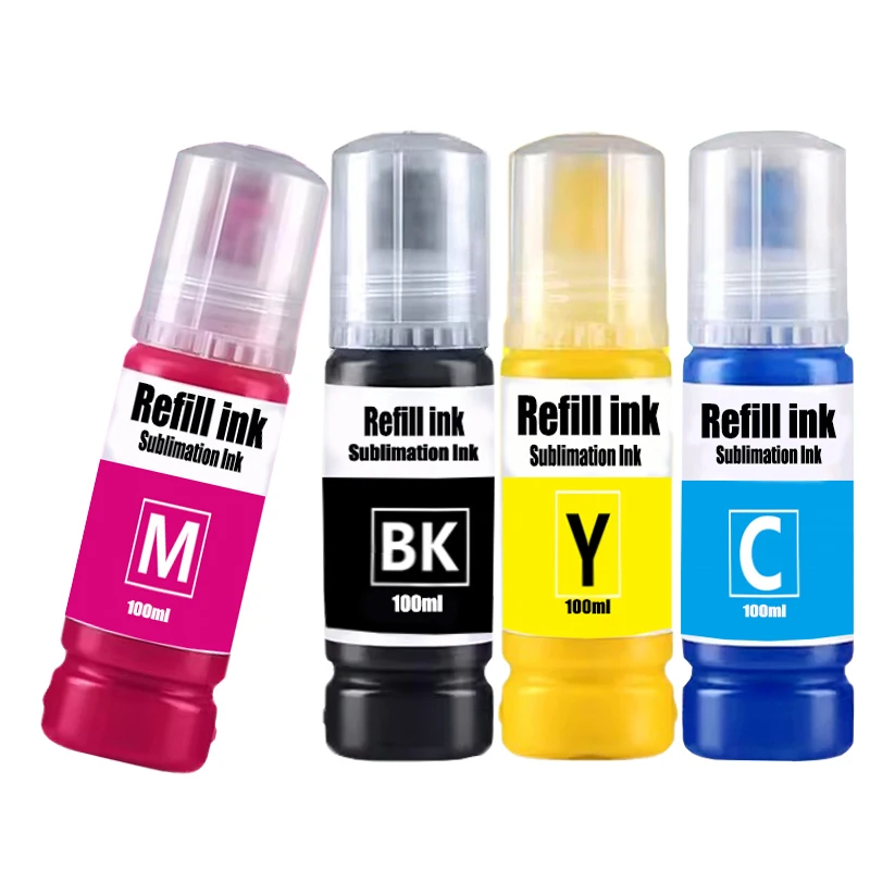 Cartucho de tinta de sublimação 100ml para impressoras Epson ET-2720 ET-2760 4700 4760 1500 WF3620 WF3640 WF7610 WF7620 WF7710 WF7720 F500