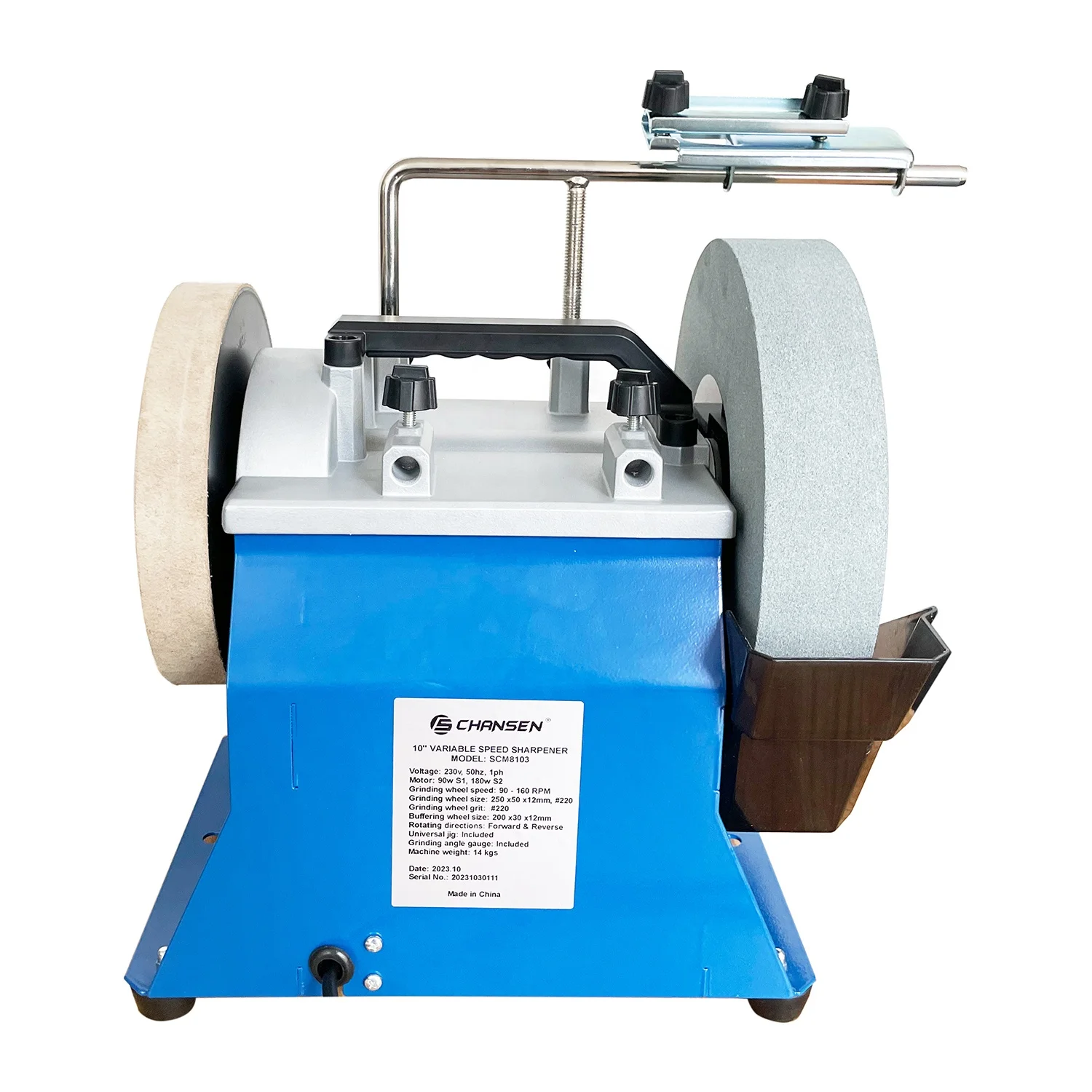 

Item# SCM8103 10inch Variable Speed Knife Grinder Sharpener