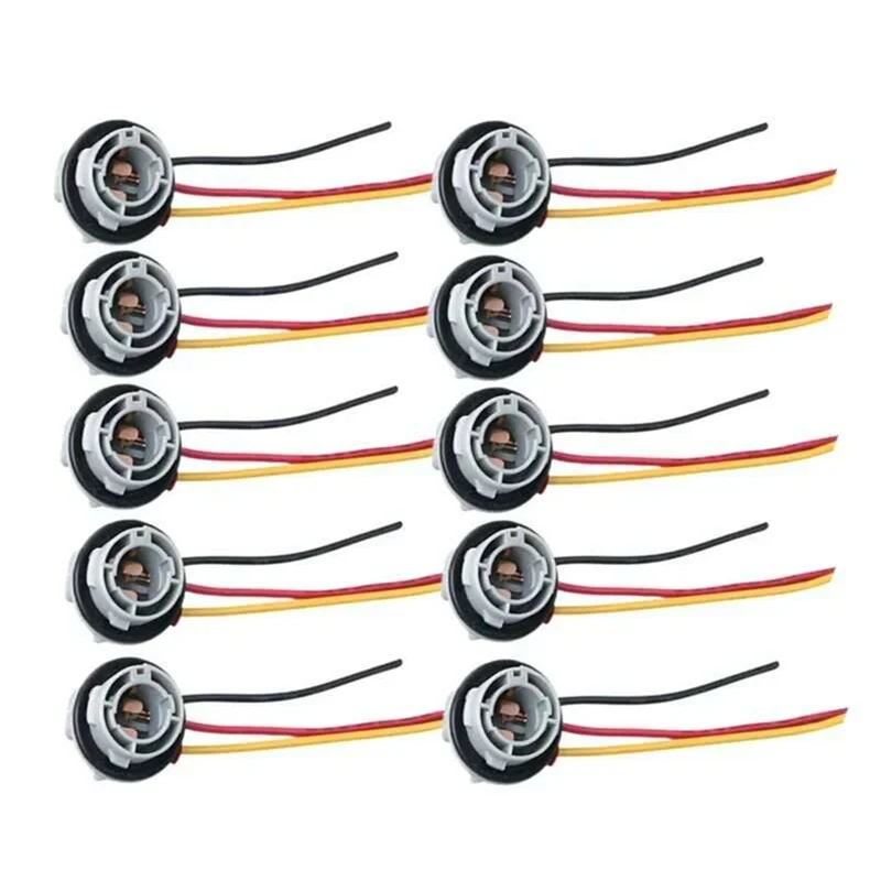 

10Pcs For Turn Signal Headlight Light 1157 BAY15D Lamp Holder Bulbs Adapter Base Socket Connector Plastic