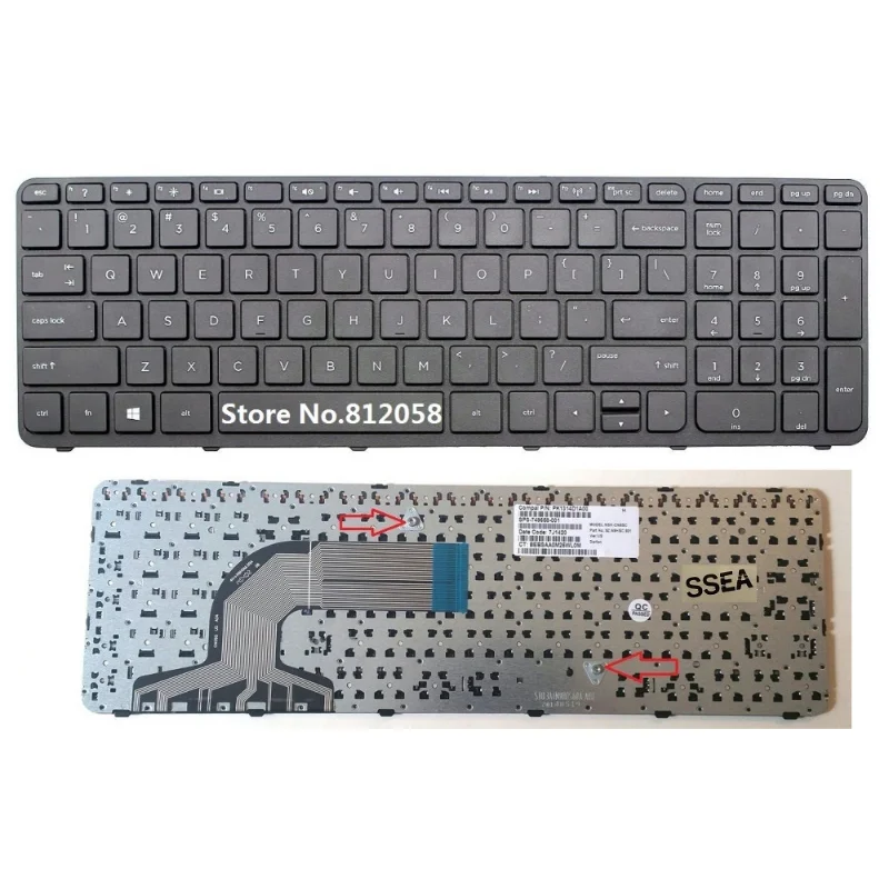 New Laptop US English Keyboard For HP Pavilion 15-N 15-E 15-G 15-N000 15-N100 15-E000 15-N000 15-n010us 15-n012nr 15-n013ca