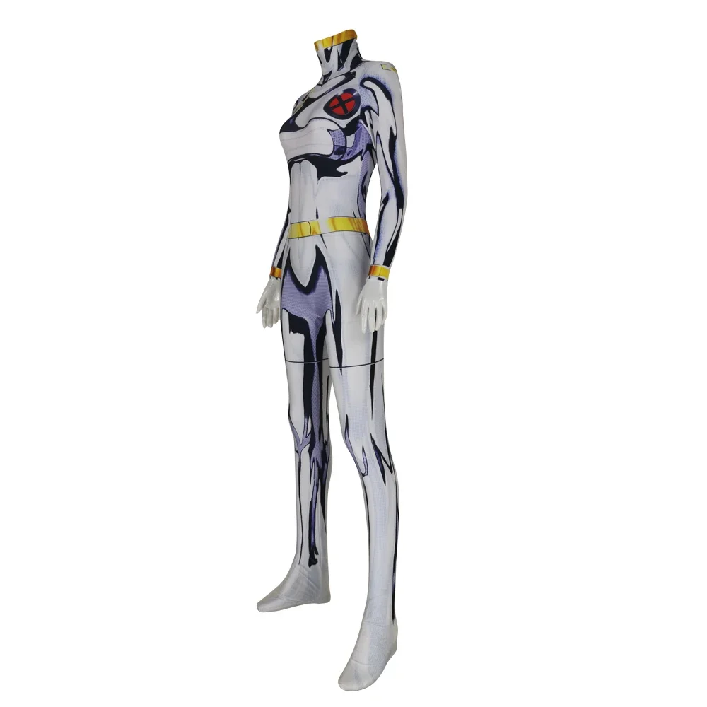 Lycar White Storm Cosplay Costume para Mulheres e Crianças, Lycar Superhero Bodysuit, Macacão de Festa Zentai, Alta Qualidade