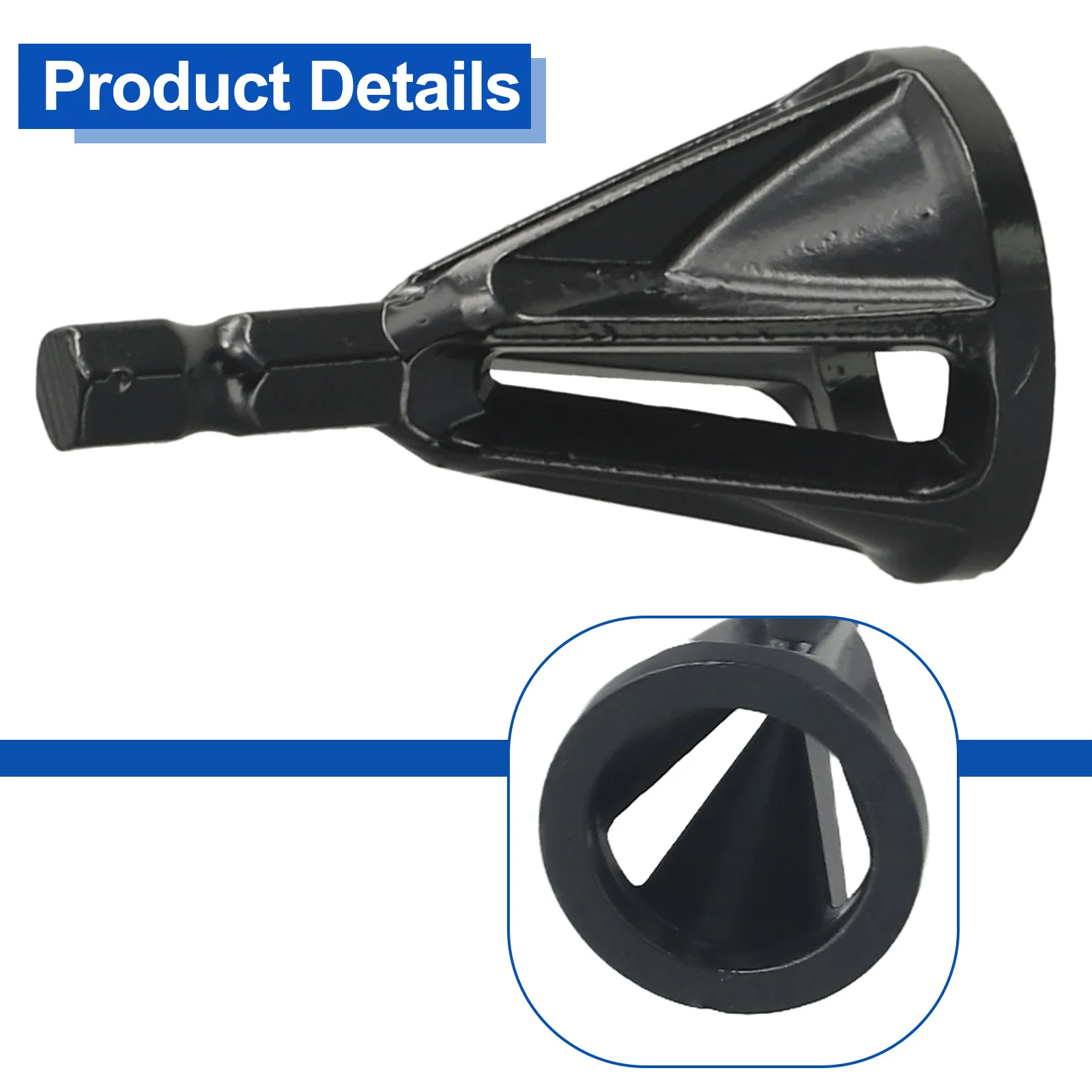 External Chamfer Deburring Tool 1pcs Black CR12 MOV Material Safety Design For Wood / Hardened Steel Practical