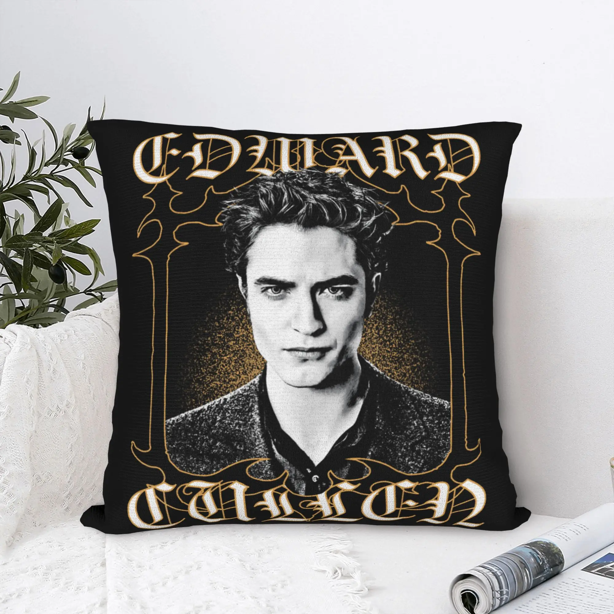Twilights Vampire Edward Cullen Pillowcase Printing Polyester Cushion Cover Decoration Gothic Movie Throw Pillow Case Cover Home