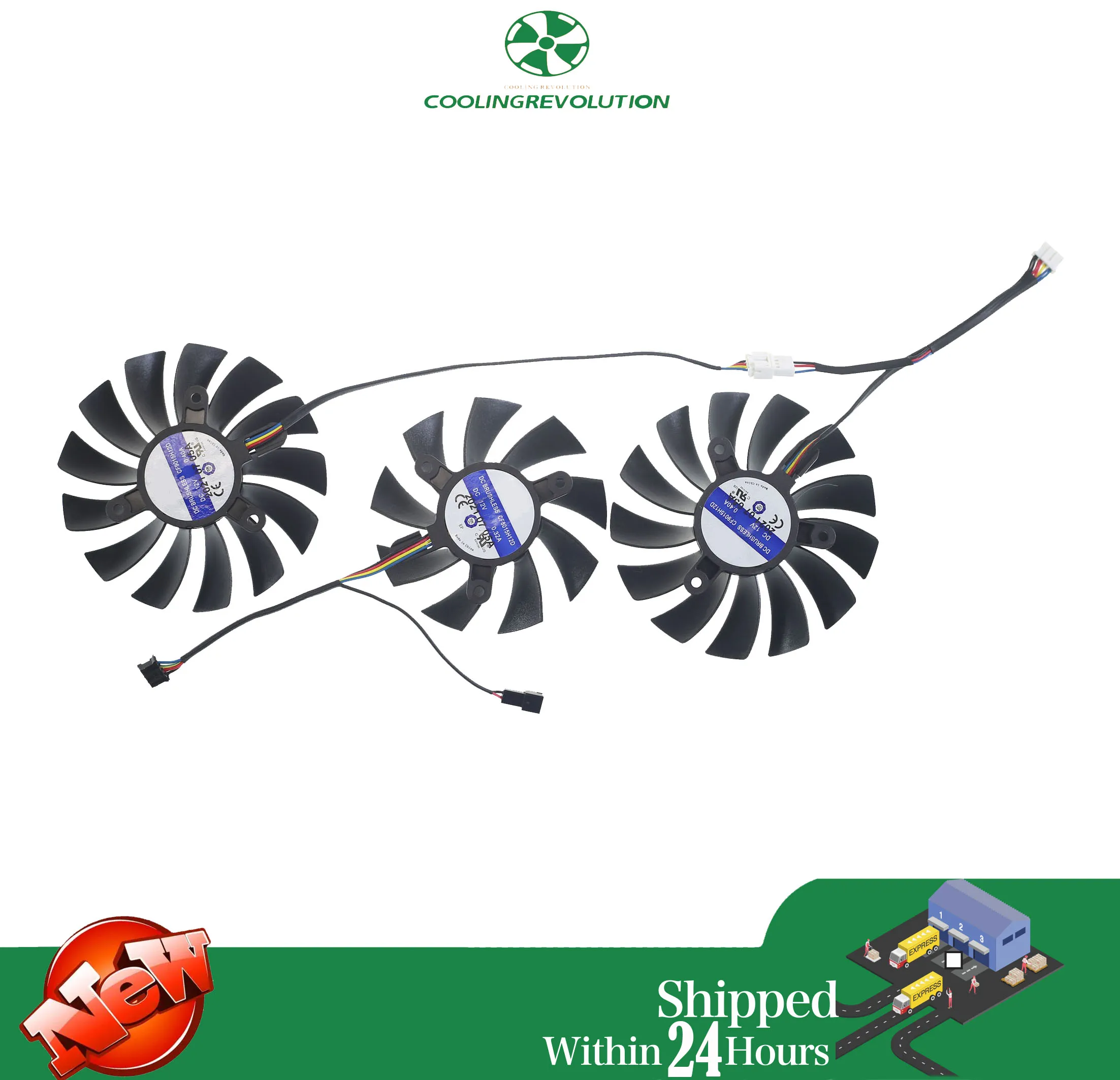 Graphics Card Fan CF8015H12D CF9015H12D DC12V 4Pin for ZOTAC RTX 3080 10GB LHR