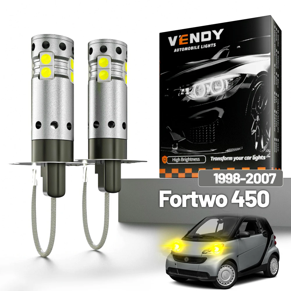2 Stück LED-Nebelscheinwerfer für Smart Fortwo Cabrio Coupe 450 1998-2007 1999 2000 2001 2002 2003 2004 2005 2006 Canbus Zubehör