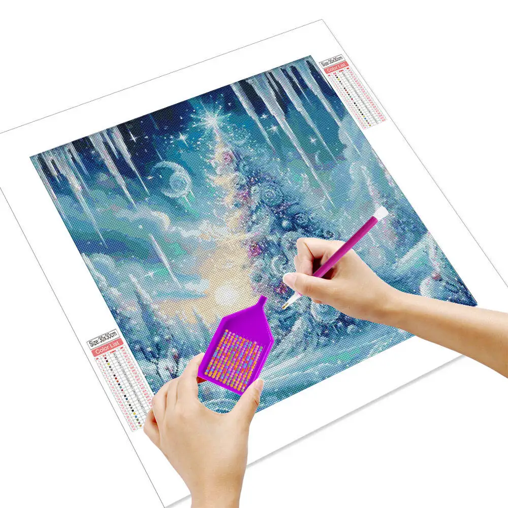 Huacan 5D Diamond Painting Kit DIY Christmas Tree Rhinestone Embroidery Handmade Mosaic Home Decor Gift