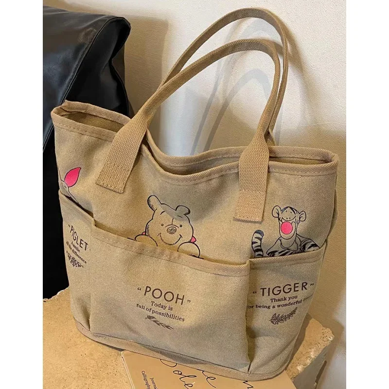 

Disney Bear Women's Handbag Luxury Brand Women's Handbag Large Capacity Multifunctional Cartoon Fashion Shopping Bag