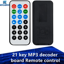 Remote Control MP3 Decoder Board, 1PC, 21 Key, white. No Battery