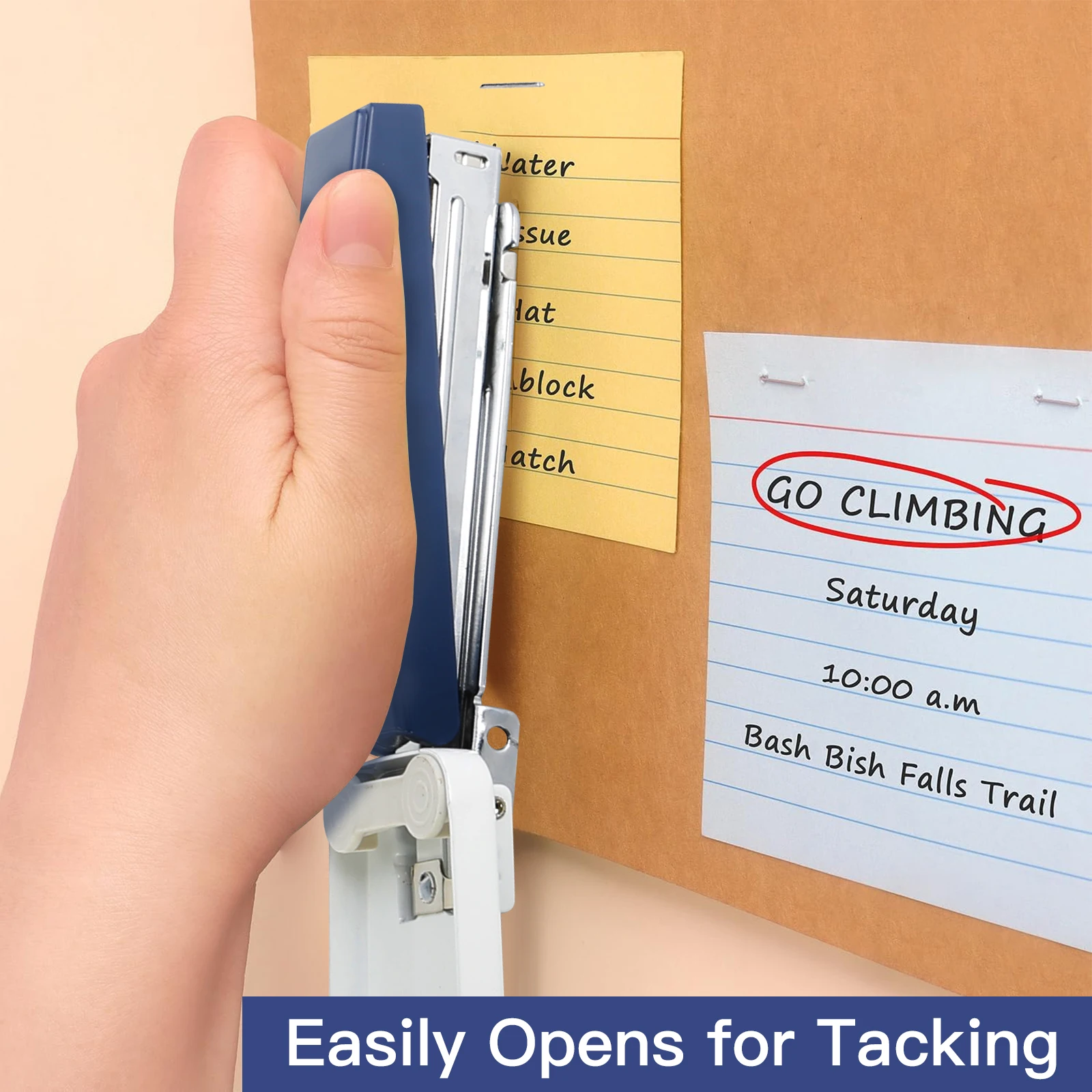 EAGLE 360 Degree Rotating Desk Stapler Swing-Arm Swivel Stapler  Desk Staplers with 1000 Staples for Booklet or Book Binding