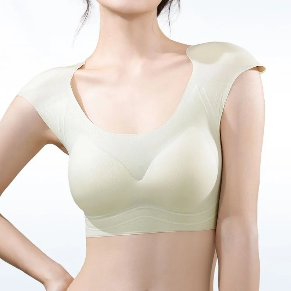 

Flat Breast Binder Bustier Right-angle Shoulder Underwear Sleeveless Tank Top Wireless Push Up Bra Pad Chest Binding Invisible