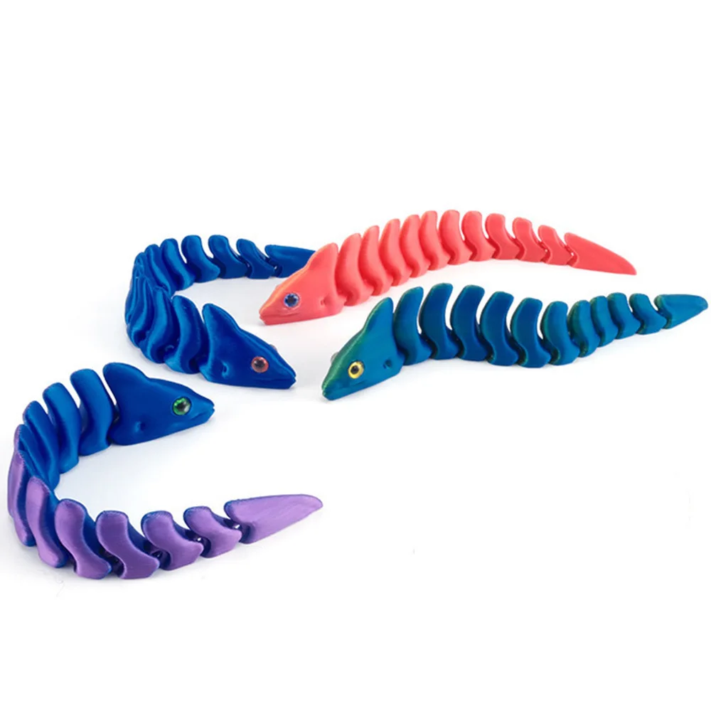 3D Printed Toys Eels Figures Model Multi-joint Movable Ornament Decorative Desktop Creativity Novelty Viewing Kids Gifts Toy