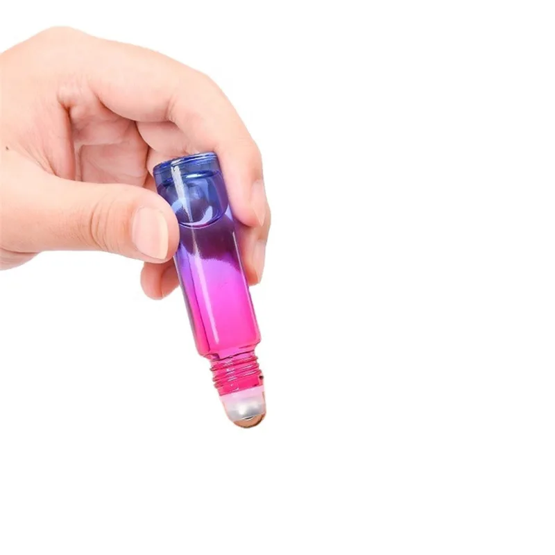 30/50/100pcs 5ml Glass Roll-on Bottle with Metal Roller Ball Glass Vials for Essential Oil Colognes Perfume Travel Sample Test