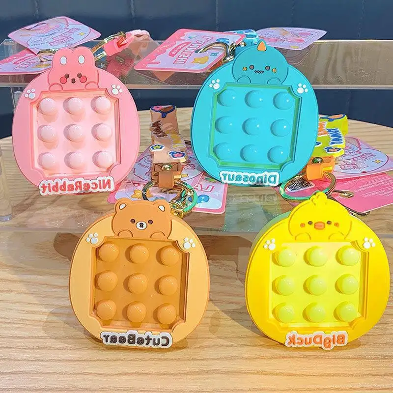 Niedliche Tier-Fidget-Spielzeuge, Knet-Schlüsselanhänger, Dinosaurier, Bär, Hase, Ente, Schlüsselanhänger-Anhänger, Stressabbau-Spielzeug für Erwachsene – Detail 4