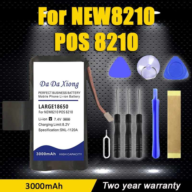 DaDaXiong POS 8210 3000mAh Battery For NEW8210 POS 8210 Batteries + Kit Tools