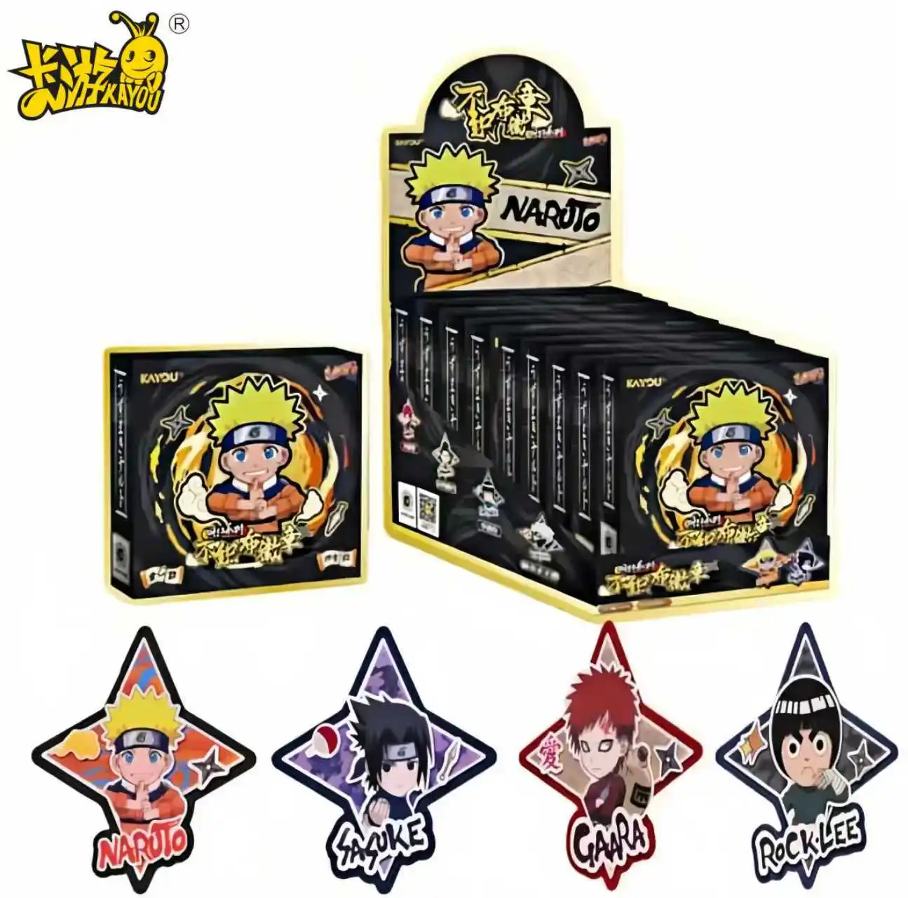 KAYOU Neue NARUTO Youth Edition Companion Series Vlies-Abzeichenkarte Originalverpackung Anime Peripheral Collection Festival-Geschenk