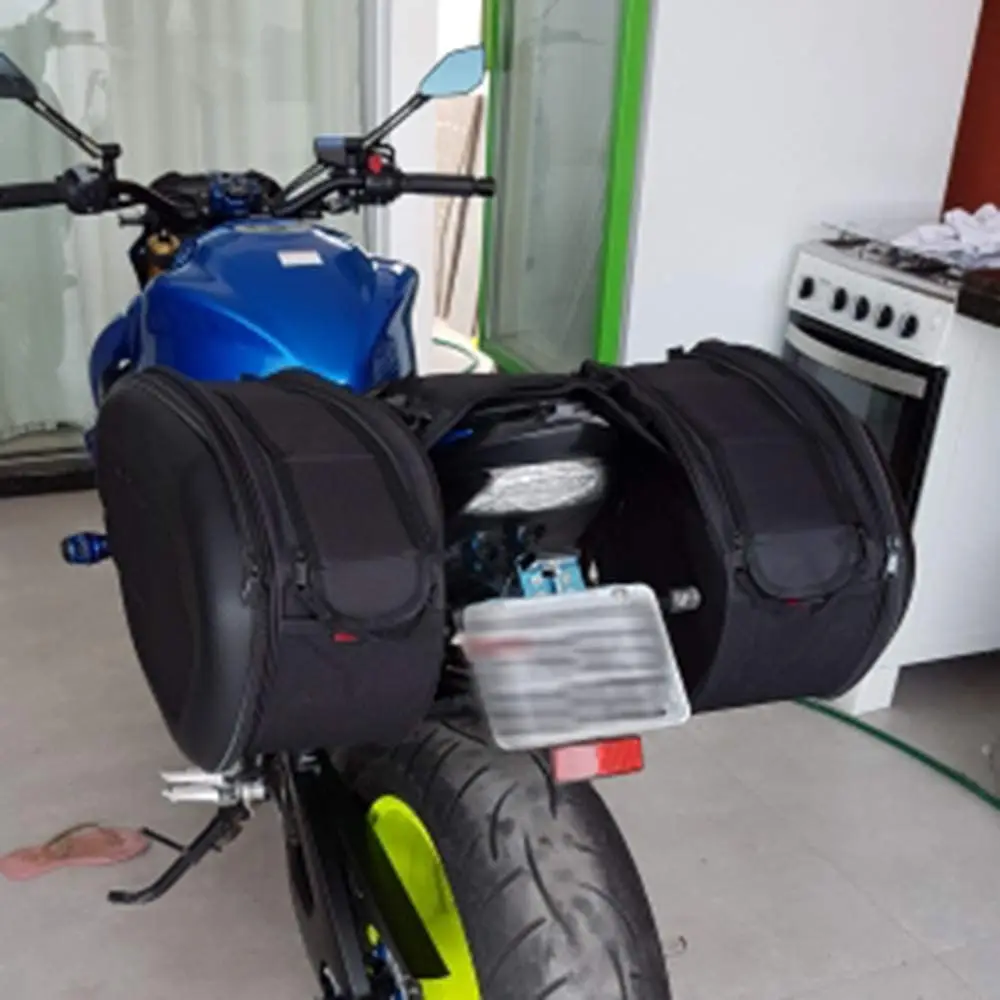 Schwarz 36-58l Motorrad Sattel taschen wasserdicht Roller Heck gepäck Koffer Sattel tasche Motorrad Seiten helm Reit reisetaschen – Detail 17