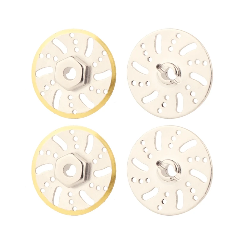 4Pc Brass Wheel Hex Adapter Axle Counter Weight Brake Disc for SCX24 1/24 RC Crawler Car Upgrade Parts [No.68 Toy]