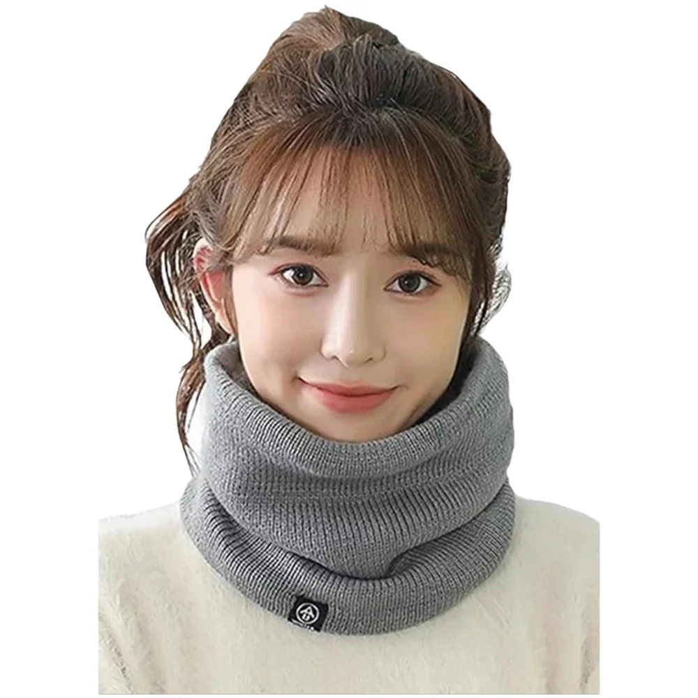 AliExpress WRELS Knitted Solid Color Scarves Warm Thickened Neck Scarfs Ski Face Mask Tube Circle Scarf for Skiing Hiking Cycling