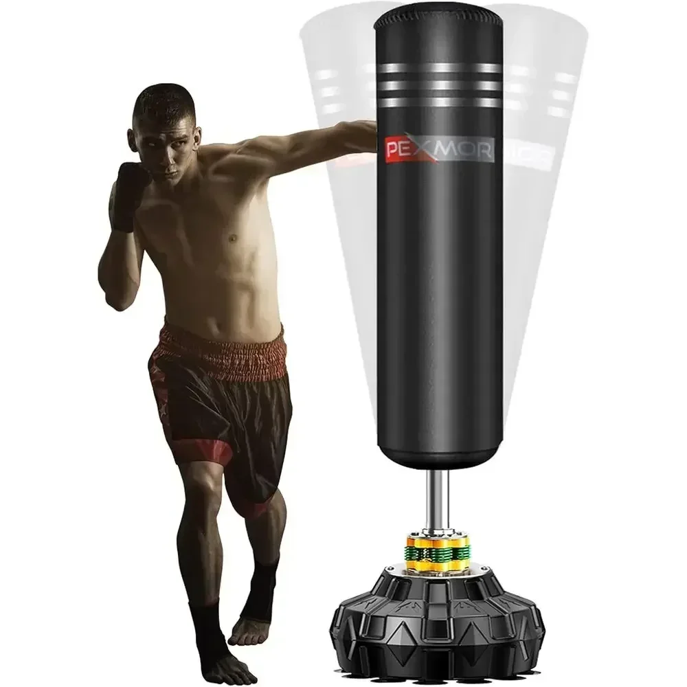 Heavy Duty Solid Boxing Bag with Suction Cup Base and Noise Absorption for Adult & Youth Kickboxing Training