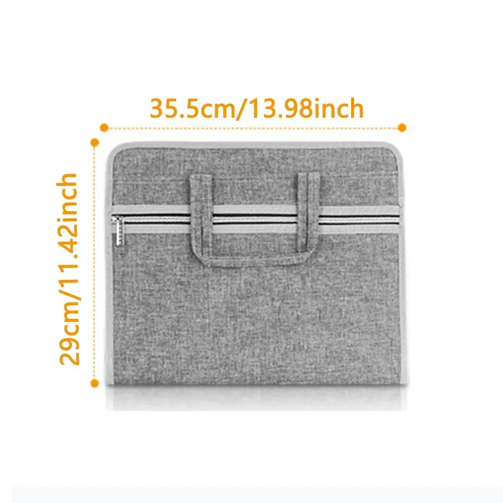 Waterproof Accordion File Organizer 13 Pocket Safe Zipper Paper Organizer Folder Larger Capacity Colorful Tabs Document Bag