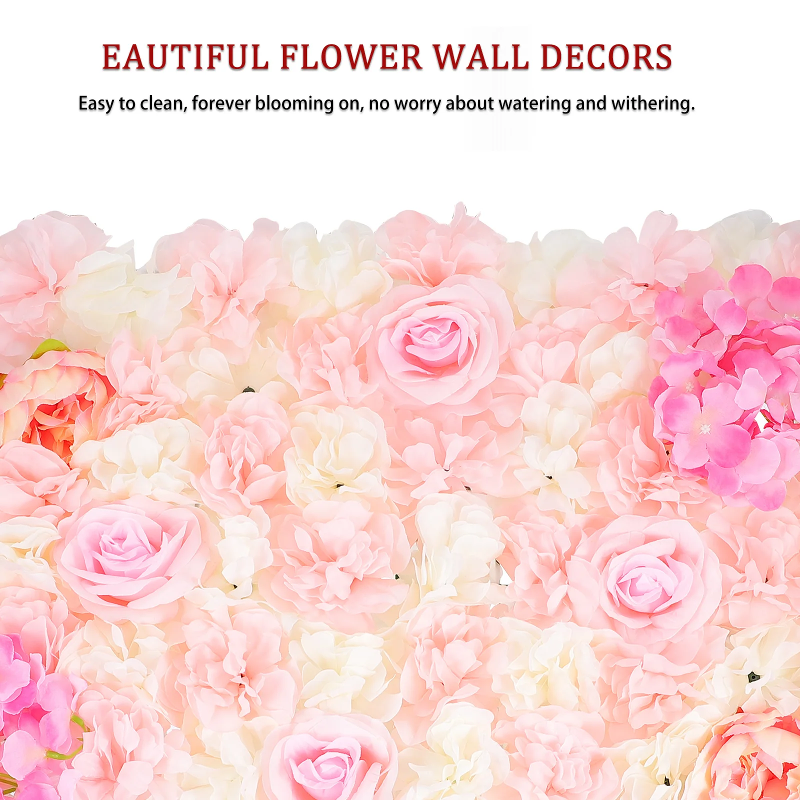 

1Pcs Artificial Plastic Flower Wall Simulation Floral Wall Decoration Bright Colorful Design Perfect for Home Office Garden
