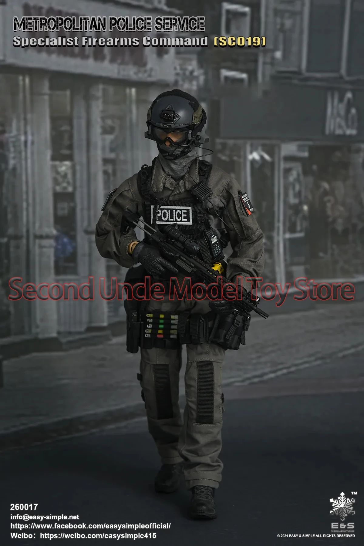 

Easy&Simple ES 26017 1/6 British Specialist Firearms Command SCO19 12'' Male Soldier Military Action Figure Full Set Toys