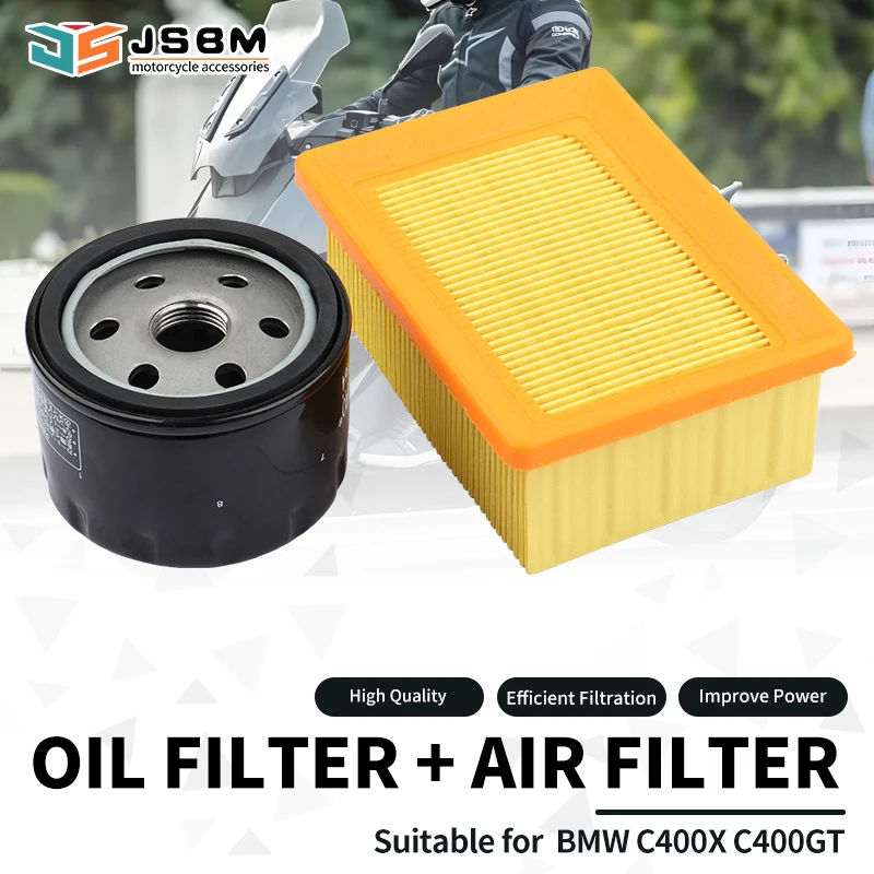 

JSBM Motorcycle Accessories Air Filter Oil Filters For BMW C400X K09 C400GT K08 2018 2019 2020 2021 2022 Engine Intake Cleaner