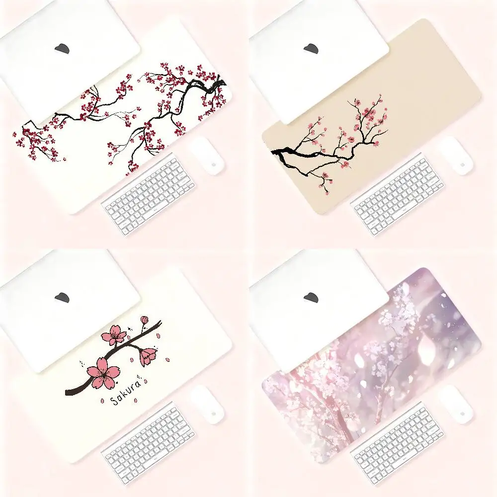

Japan Sakura Kawaii Mouse Pad Computer Mat Deskpad Laptop Keyboard Mat Office Large Landscape Mousepad