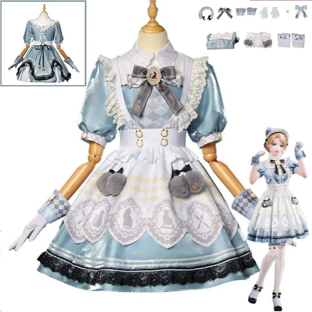 

Game Infinity Nikki Cosplay Costume Tea Party Blue Kawaii Princess Dress Lolita Skirt Cute Halloween Carnival Christmas Suit