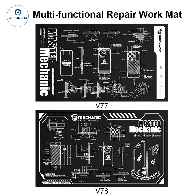 

Mechanic V77 V78, термостойкие и устойчивые к пятнам коврики для ремонта сварочных работ, детали для ремонта печатных плат и микросхем