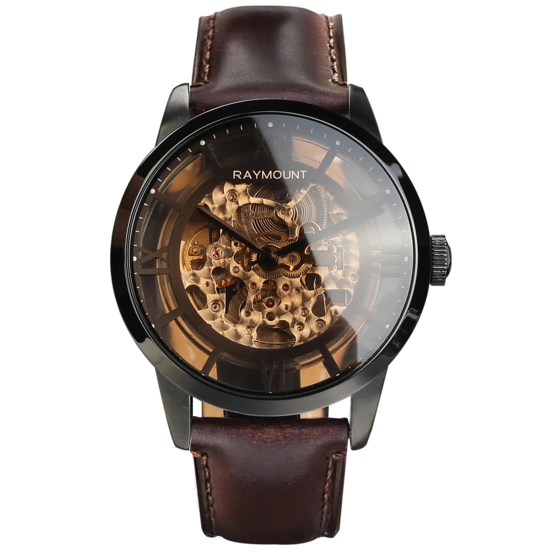 RAYMOUNT Sport Skeleton Stainless Steel Designer Men Watch Top Brand Luxury Automatic Casual Mechanical Watch Clock Men Wristwat