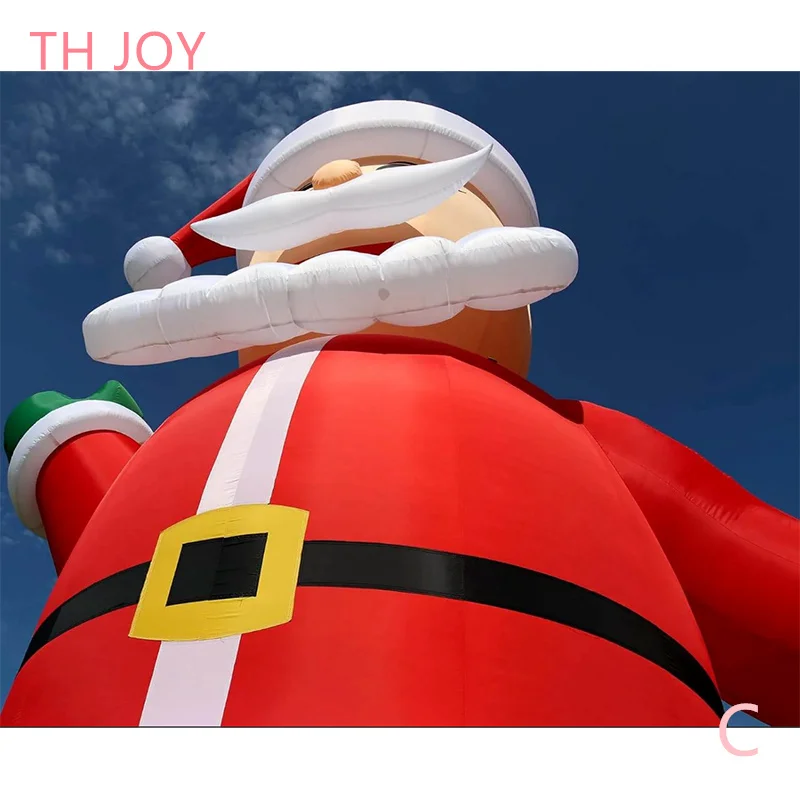 fast air ship to door, inflatable Santa Claus with Candy Cane, LED lighted Inflatable Santa Claus cartoon