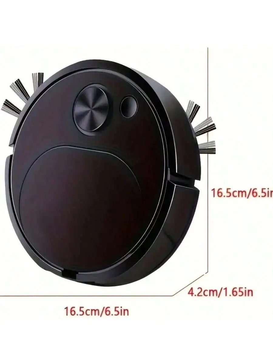 

3-In-1 Ultra-Thin Robot Vacuum Cleaner For Hardwood Tile Linoleum USB Cordless Smart Cleaning