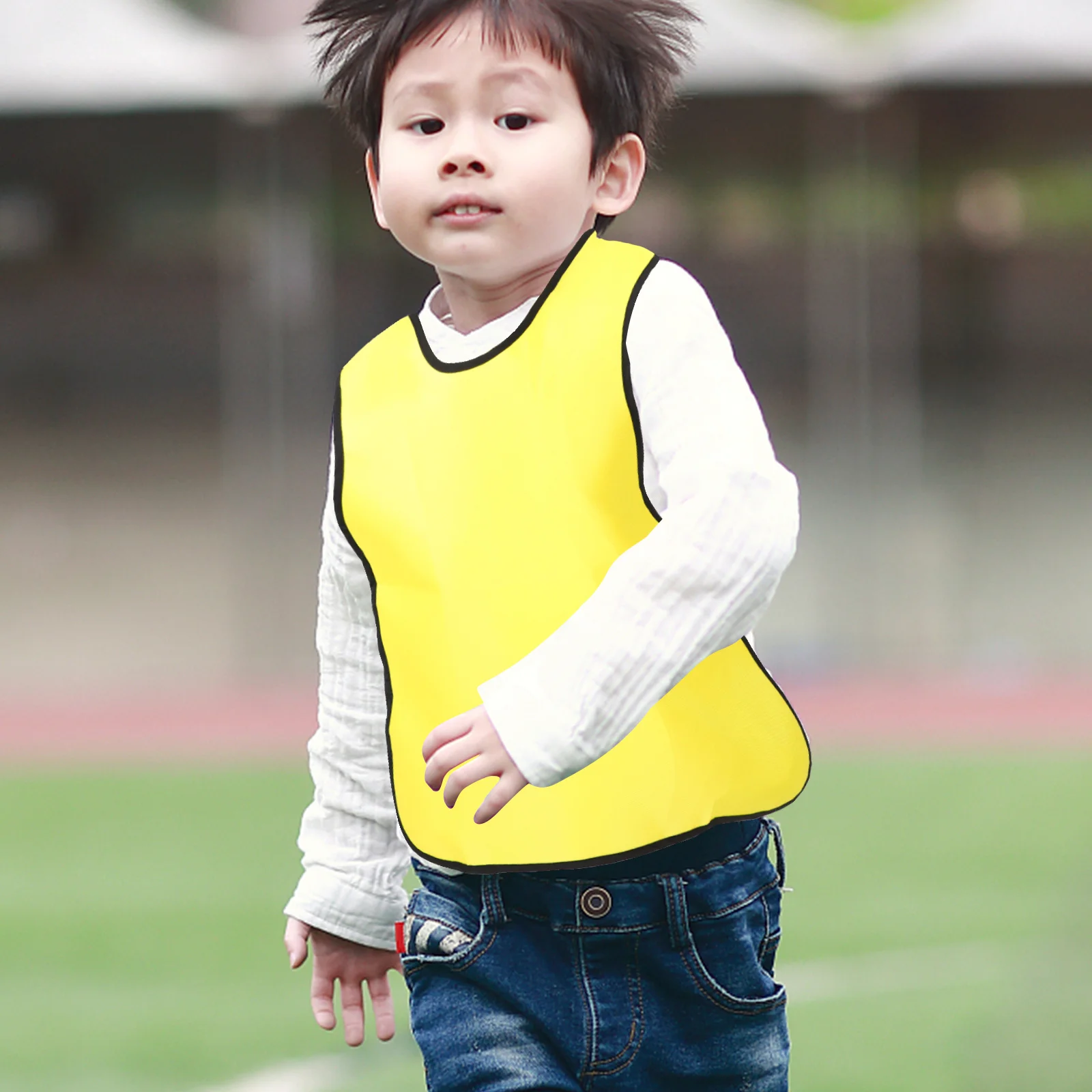 

Waterproof Toddler Paint Smock Kids Sleeveless Bib for Eating Drawing Art Activities Comfortable Apron School Height 120-140cm