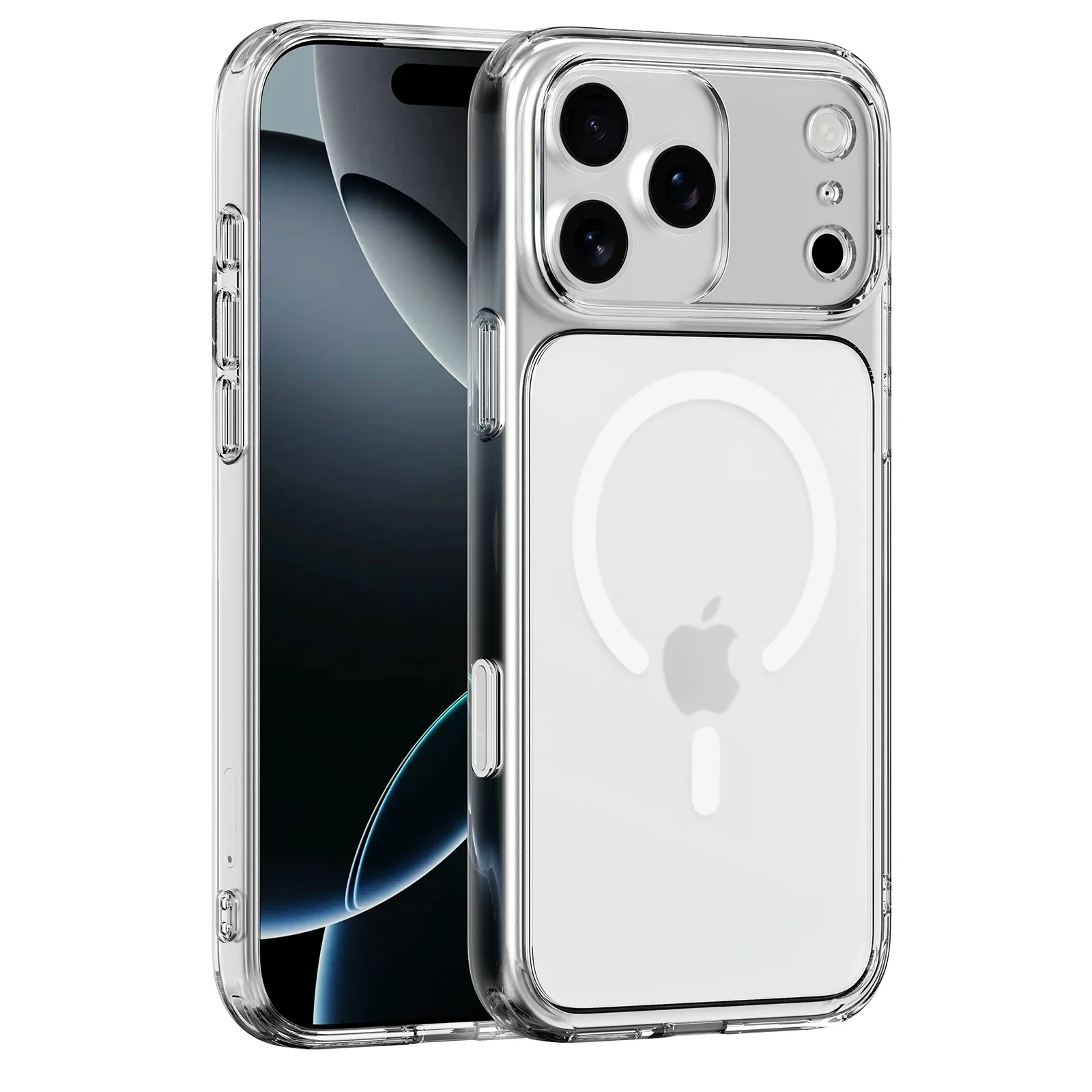 

Матовый полупрозрачный оригинальный чехол Magsafe из ПК + ТПУ для iPhone 17Pro 17Air 17Pro Max, кнопка активной камеры, жесткий чехол с беспроводной зарядкой