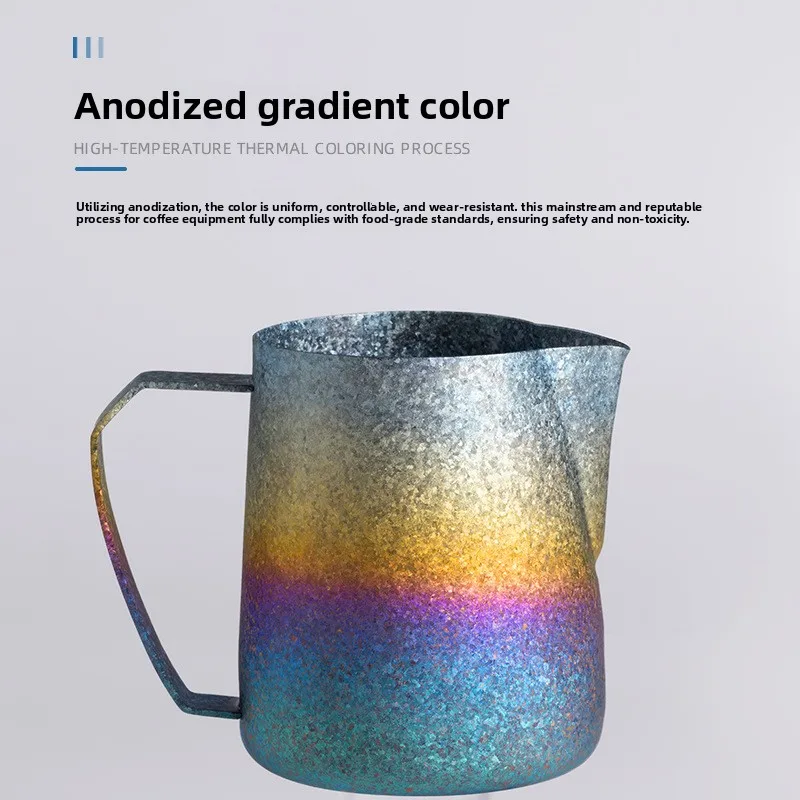 coffee utensils professional latte tank big belly milk cup pure titanium alloy oblique mouth pointed round mouth latte cup