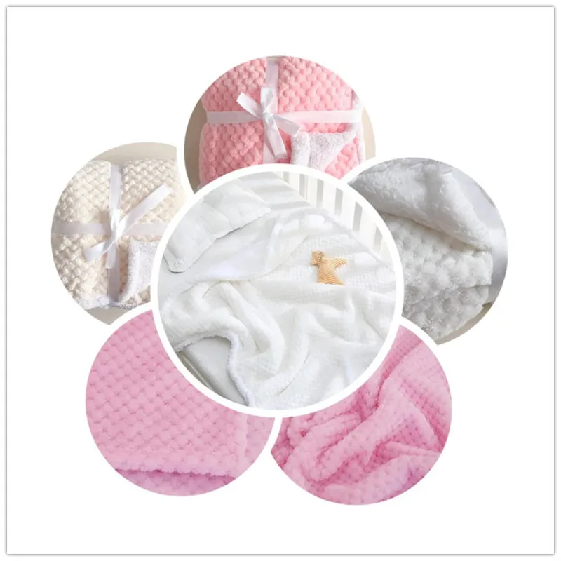 Newborn Thermal Fleece Blanket Soft Swaddle Envelope Wrap Bedding Baby Blanket Swaddling Infant Quilts Pineapple Plaid Blankets