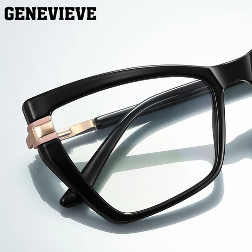 Imagen 2 del producto GENEVIEVE, gafas fotocromáticas personalizadas con diseño de mariposa y marco grande, gafas antiluz azul, prescripción personalizable