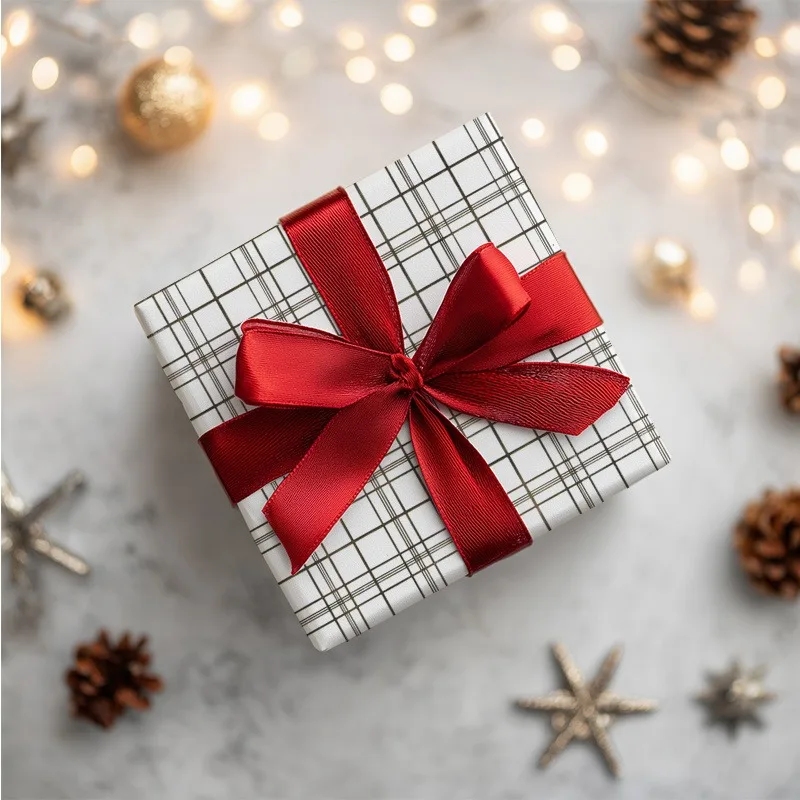 gold Advanced grid wrapping paper - 43cm x 3m, modern minimalist design, elegant and sophisticated wrapping paper, durable paper view 4